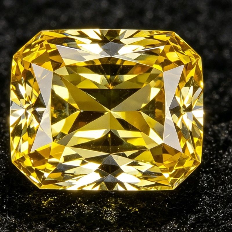 1,59 καρατίων Fancy Vivid Yellow VS1 CVD Radiant Lab-Grown Diamond