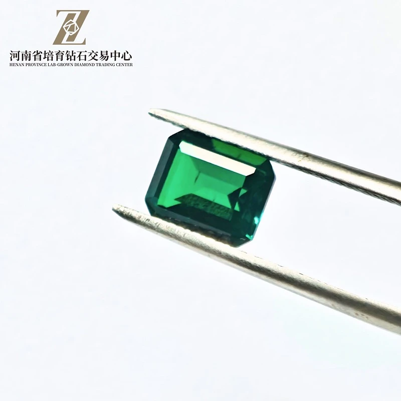 3.643 Carat Lab-Created Colombian-Color Emerald (Emerald Cut)